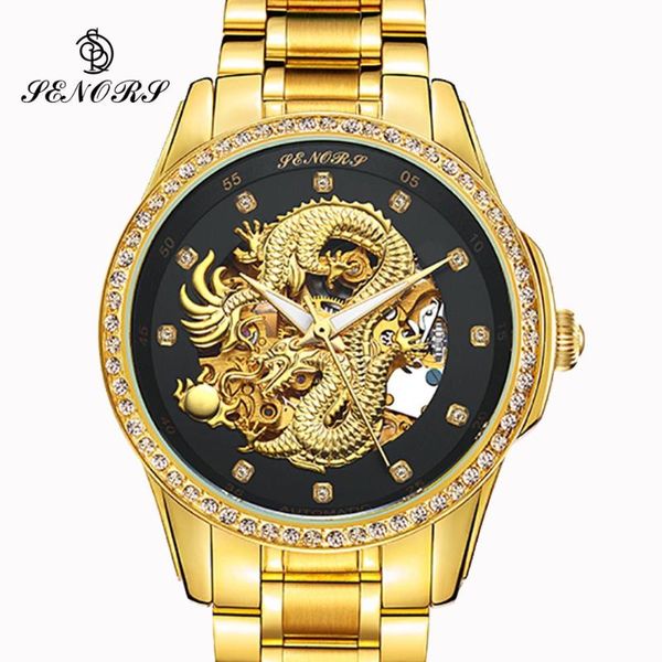 anniversary edition gold watches men 3d china dragon mechanical skeleton rhinestones watch wrist waterproof 30m wristwatches, Slivery;brown
anniversary edition gold watches men 3d china dragon mechanical skeleton rhinestones watch wrist waterproof 30m wristwatches, Slivery;brown