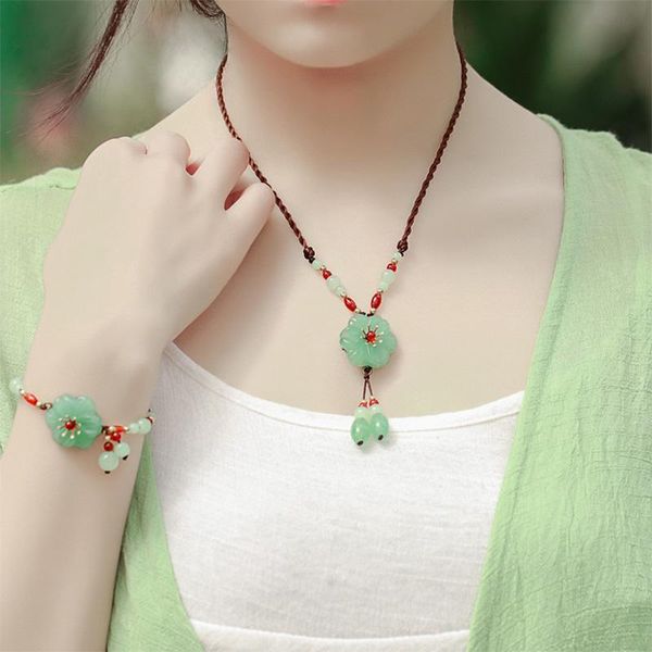 earrings & necklace ethnic women boho glass glazed flower charm bracelets handmade vintage natural stone choker jewelry set, Silver
earrings & necklace ethnic women boho glass glazed flower charm bracelets handmade vintage natural stone choker jewelry set, Silver