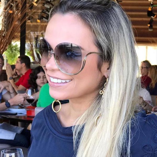 brand half frame round sunglasses women rimless gradient oversized for ladies shades clear glasses eyewear uv, White;black
brand half frame round sunglasses women rimless gradient oversized for ladies shades clear glasses eyewear uv, White;black