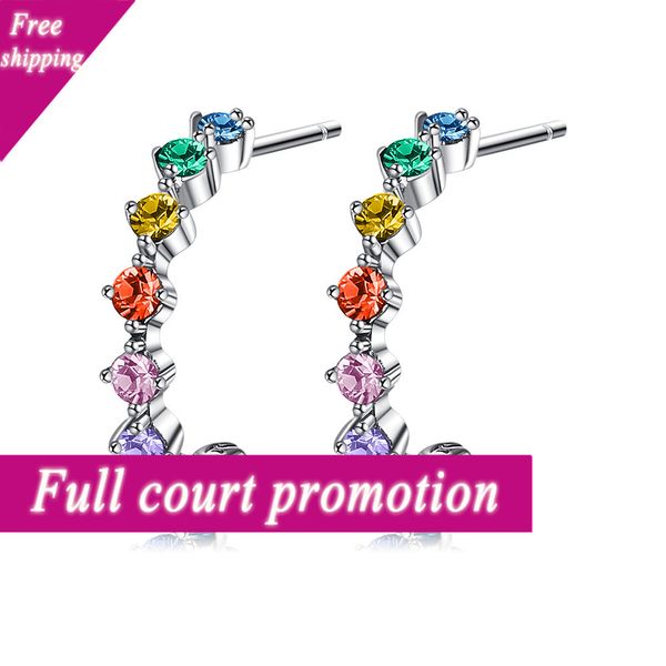 personalized rainbow story earrings sterling silver s925 colorful zircon simple e0536, Golden
personalized rainbow story earrings sterling silver s925 colorful zircon simple e0536, Golden