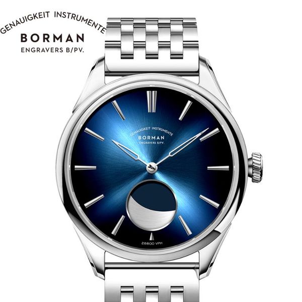 wristwatches borman stainless steel men mechanical watch power reserve 80hour moon phase automatic sapphire glass waterproof 50m, Slivery;brown
wristwatches borman stainless steel men mechanical watch power reserve 80hour moon phase automatic sapphire glass waterproof 50m, Slivery;brown