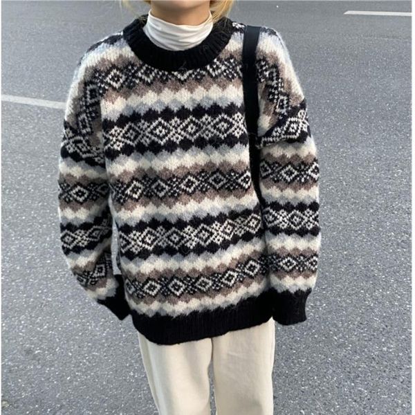 women's sweaters christmas red sweater 2021 autumn winter korea chic geometric imitation cashmere thick round neck, White;black
women's sweaters christmas red sweater 2021 autumn winter korea chic geometric imitation cashmere thick round neck, White;black
