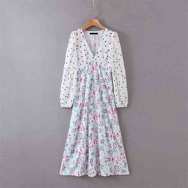 stylish sweet v-neck polka dot floral print patchwork chiffon dress fashion women long dresses cute girls casual outwear 210531, Black;gray
stylish sweet v-neck polka dot floral print patchwork chiffon dress fashion women long dresses cute girls casual outwear 210531, Black;gray