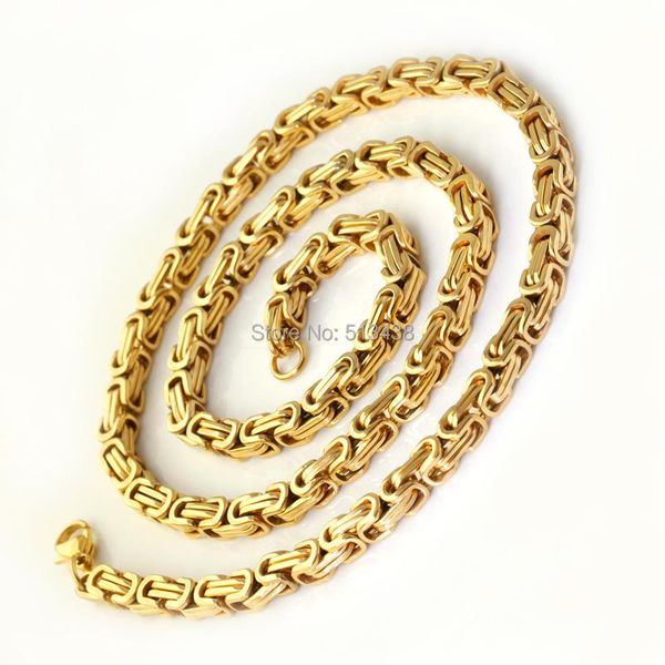 18''-32" small 5mm stainless steel square byzantine chain necklace yellow gold chains, Silver
18''-32" small 5mm stainless steel square byzantine chain necklace yellow gold chains, Silver