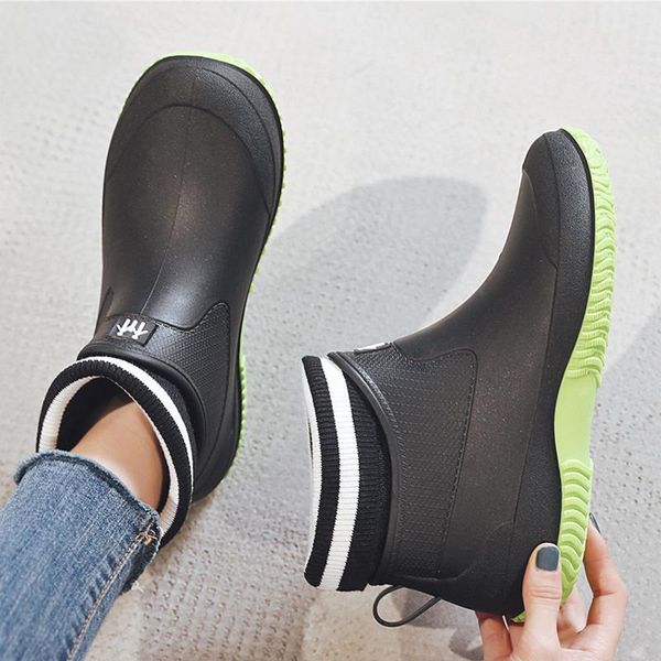 boots rain women's rubber anti-skid colorful ankle lightweight slip on shoes 2021 water-proof drop, Black
boots rain women's rubber anti-skid colorful ankle lightweight slip on shoes 2021 water-proof drop, Black