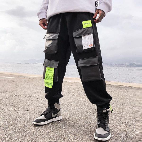 men's pants hip hop streetwear black multi-pocket joggers fashion men casual cargo pant trousers high street elastic waist
men's pants hip hop streetwear black multi-pocket joggers fashion men casual cargo pant trousers high street elastic waist