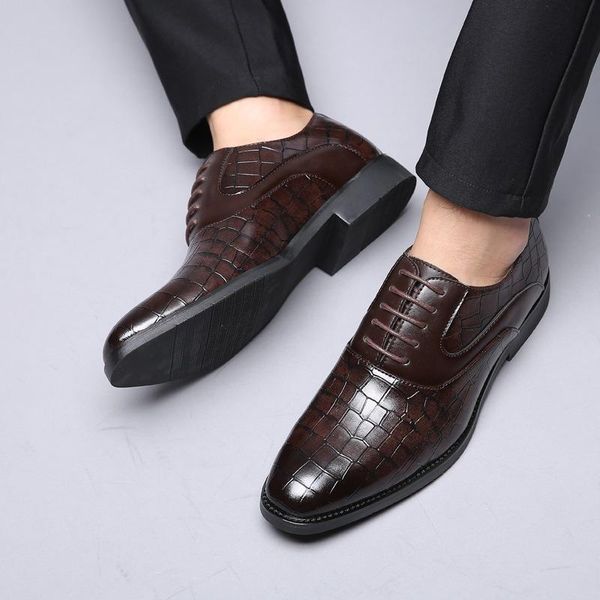 dress shoes men business derby fashion trend casual leather color matching large size men's, Black
dress shoes men business derby fashion trend casual leather color matching large size men's, Black