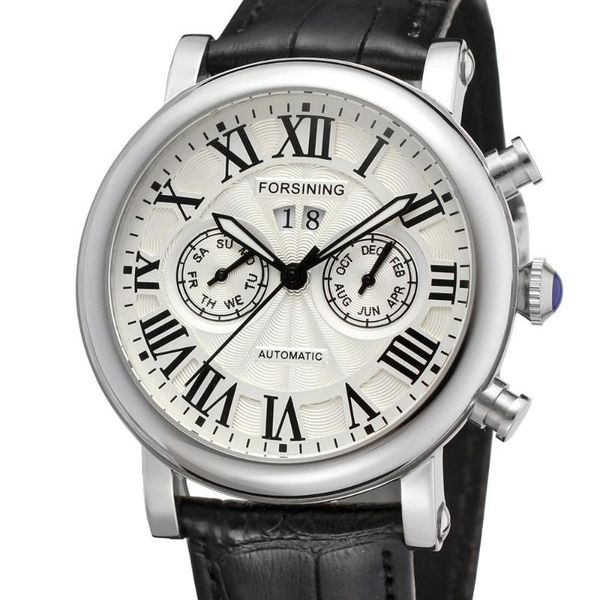 wristwatches forsining men vintage automatic watches male fashion auto date mechanical rome dial real leather band, Slivery;brown
wristwatches forsining men vintage automatic watches male fashion auto date mechanical rome dial real leather band, Slivery;brown