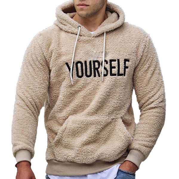 winter mens hoodie sherpa fleece letter printed sweatshirts fuzzy long sleeve fall outwear winter hooded with kangaroo pockets, Black;white
winter mens hoodie sherpa fleece letter printed sweatshirts fuzzy long sleeve fall outwear winter hooded with kangaroo pockets, Black;white