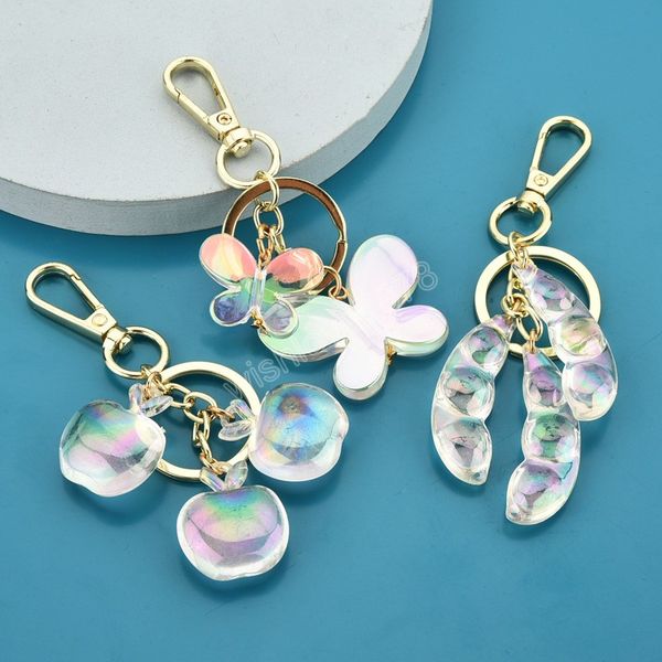 colorful acrylic butterfly pea apple keychain for man women bag car key chain pendant accessories key rings jewelry gifts, Silver
colorful acrylic butterfly pea apple keychain for man women bag car key chain pendant accessories key rings jewelry gifts, Silver
