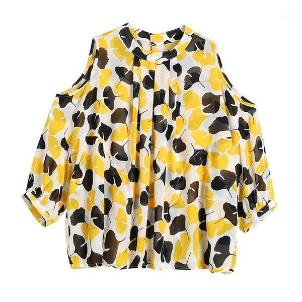 summer women shirts short sleeve chiffon leaves print dew shoulder coveredlly brim blouse shirt orange yellow 590 women's blouses, White
summer women shirts short sleeve chiffon leaves print dew shoulder coveredlly brim blouse shirt orange yellow 590 women's blouses, White