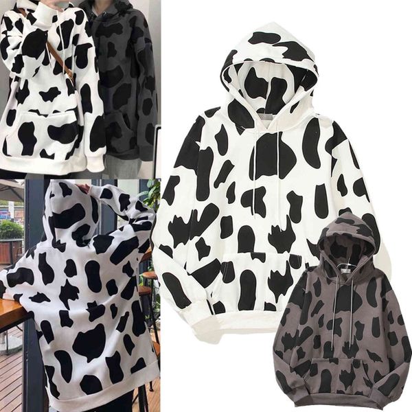 hoodies harajuku cow spot print loose couple casual lazy wind plush sweater coat, Black
hoodies harajuku cow spot print loose couple casual lazy wind plush sweater coat, Black