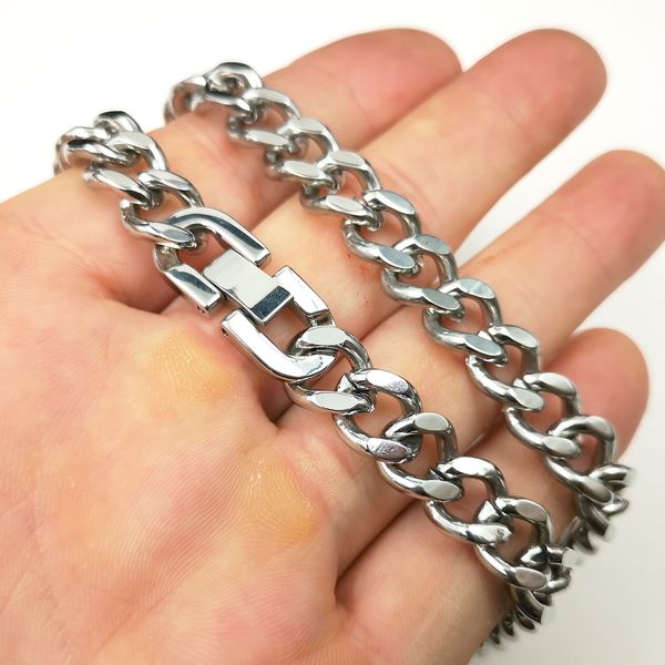 father husband xmas gifts stainless steel cuban curb chain necklace high polished jewelry 10mm 24 inch, Silver
father husband xmas gifts stainless steel cuban curb chain necklace high polished jewelry 10mm 24 inch, Silver