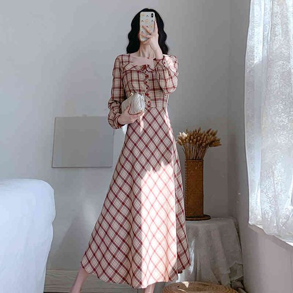 spring korean temperament long matching square collar pliad dresses women's full sleeve runway vestido 210514, Black;gray
spring korean temperament long matching square collar pliad dresses women's full sleeve runway vestido 210514, Black;gray