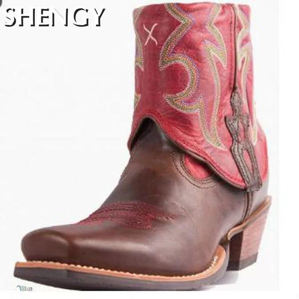 boots males hoof heels mid-calf slip-on flower print hiking outdoor women shoes round toe sewing patchwork ladies western, Black
boots males hoof heels mid-calf slip-on flower print hiking outdoor women shoes round toe sewing patchwork ladies western, Black