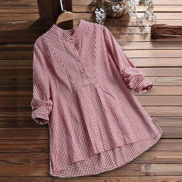 women's blouses & shirts fashion harajuku plaid tunic women spring autumn button casual long sleeve turn-down collar blusas mujer, White
women's blouses & shirts fashion harajuku plaid tunic women spring autumn button casual long sleeve turn-down collar blusas mujer, White
