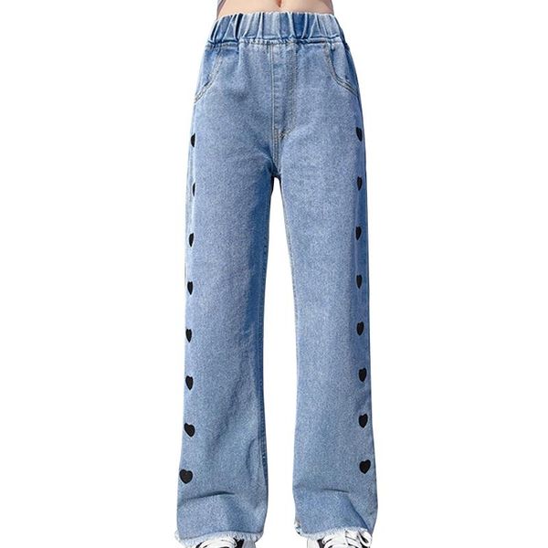 trousers spring autumn kids pants for girls fashion heart-shape printed wide leg jeans children denim clothes 5-14y, Blue
trousers spring autumn kids pants for girls fashion heart-shape printed wide leg jeans children denim clothes 5-14y, Blue