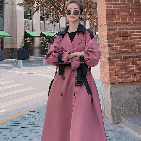 women's trench coats women's temperament windbreaker jacket contrast color mid-length autumn style explosive casual loose high sens, Tan;black
women's trench coats women's temperament windbreaker jacket contrast color mid-length autumn style explosive casual loose high sens, Tan;black
