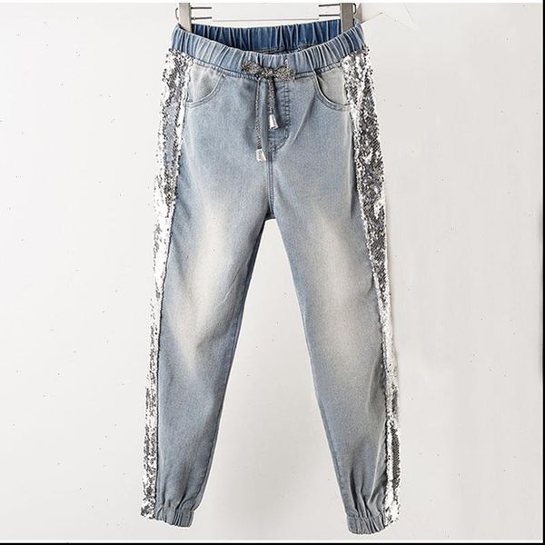 plus size side sequins womens jean ankle length jogger 3xl 4xl summer chi lady light blue elastic waist capris denim
plus size side sequins womens jean ankle length jogger 3xl 4xl summer chi lady light blue elastic waist capris denim
