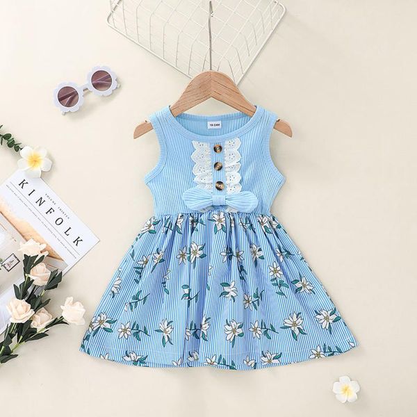 girl's dresses princess dress toddler kid baby girls blue sleeveless summer suspender ribbed splice ruffled floral bow casual knee-leng, Red;yellow
girl's dresses princess dress toddler kid baby girls blue sleeveless summer suspender ribbed splice ruffled floral bow casual knee-leng, Red;yellow