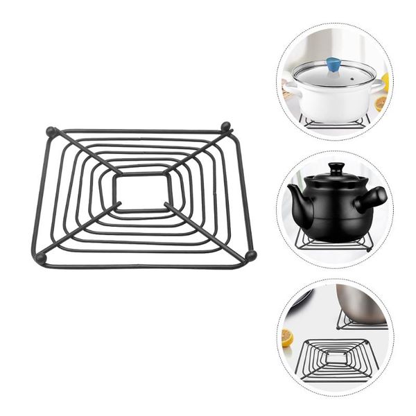 mats & pads 1pc iron art hollow pan mat pot holder cookware kitchen gadgets