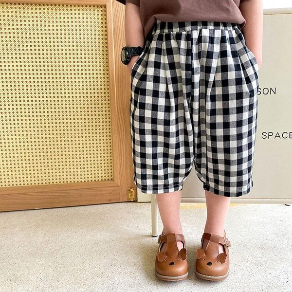 trousers children's pants 2021 summer boys' and girls' check western style trouser seven point 3-130, Blue
trousers children's pants 2021 summer boys' and girls' check western style trouser seven point 3-130, Blue