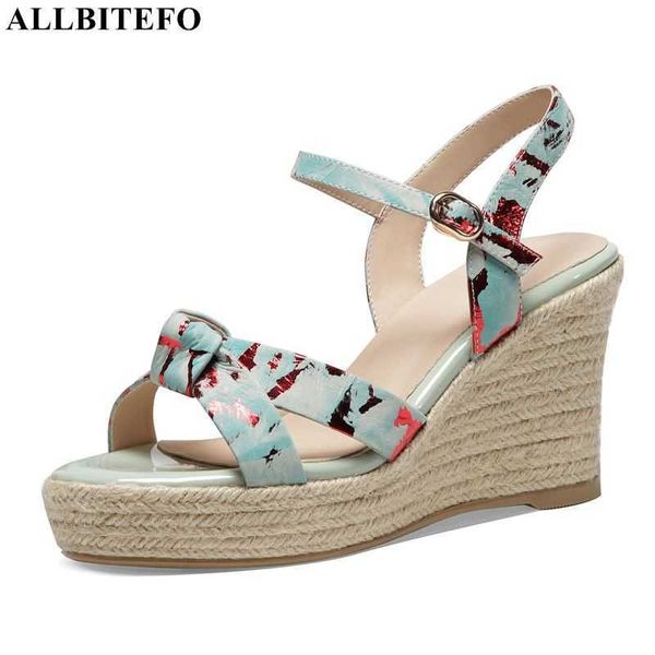allbitefo wedges heel open toe sandals real genuine leather summer women heels sandals fashion casual platform sandals for girls 210611, Black
allbitefo wedges heel open toe sandals real genuine leather summer women heels sandals fashion casual platform sandals for girls 210611, Black