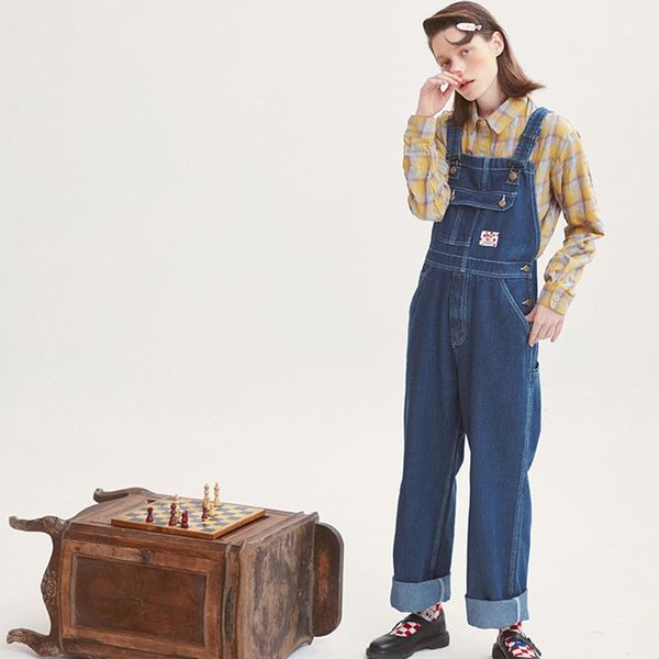 women's jeans 2021 spring design casual women denim overall ladies loose jumpsuit female pocket full length playful, Blue
women's jeans 2021 spring design casual women denim overall ladies loose jumpsuit female pocket full length playful, Blue