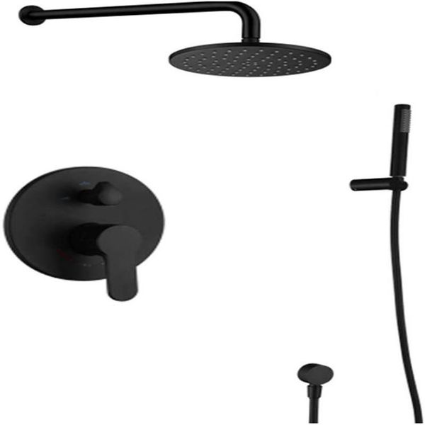 luxury black shower faucet system, 10-inch round rainfall showerhead 2-way mixer kit with handheld matte fixtures bathroom sets
luxury black shower faucet system, 10-inch round rainfall showerhead 2-way mixer kit with handheld matte fixtures bathroom sets