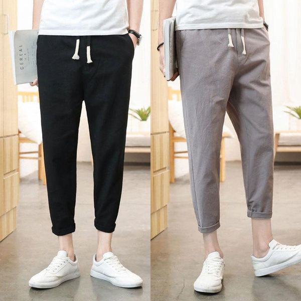 men's pants sweatpants 2021 xia male nine part cotton thin ventilation leisure flax black ash chinese style
men's pants sweatpants 2021 xia male nine part cotton thin ventilation leisure flax black ash chinese style