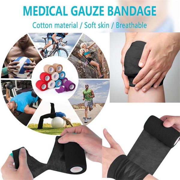 colour muscle protection tool care bandage tape sports elastic therapeutic fitness portable knee and wrist elbow & pads, Black;gray
colour muscle protection tool care bandage tape sports elastic therapeutic fitness portable knee and wrist elbow & pads, Black;gray