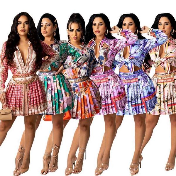 cm.yaya women set print full sleeve single breasted mini pleated skirts two 2 piece sets office lady fashion outfit summer 211106, White
cm.yaya women set print full sleeve single breasted mini pleated skirts two 2 piece sets office lady fashion outfit summer 211106, White