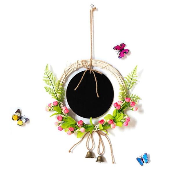 decorative flowers & wreaths handmade diy rattan wreath hoop with blackboar artificial flower plant wall hanging ornament ins home wedding d
decorative flowers & wreaths handmade diy rattan wreath hoop with blackboar artificial flower plant wall hanging ornament ins home wedding d