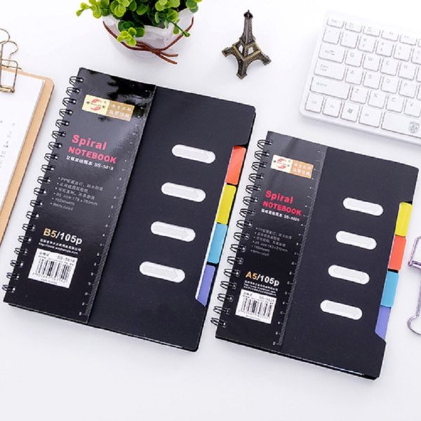 2021 a5/a6/b5 spiral classified notebook pp waterproof cover loose-leaf bussiness manager folder binder notebook office supplies
2021 a5/a6/b5 spiral classified notebook pp waterproof cover loose-leaf bussiness manager folder binder notebook office supplies