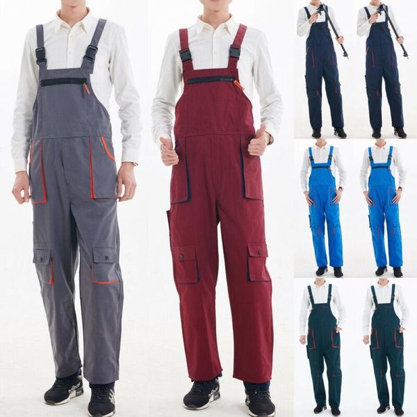 men's pants mens fashion cargo overalls casual long trousers man loose pocket jumpsuits rompers suspenders dungarees, Black
men's pants mens fashion cargo overalls casual long trousers man loose pocket jumpsuits rompers suspenders dungarees, Black