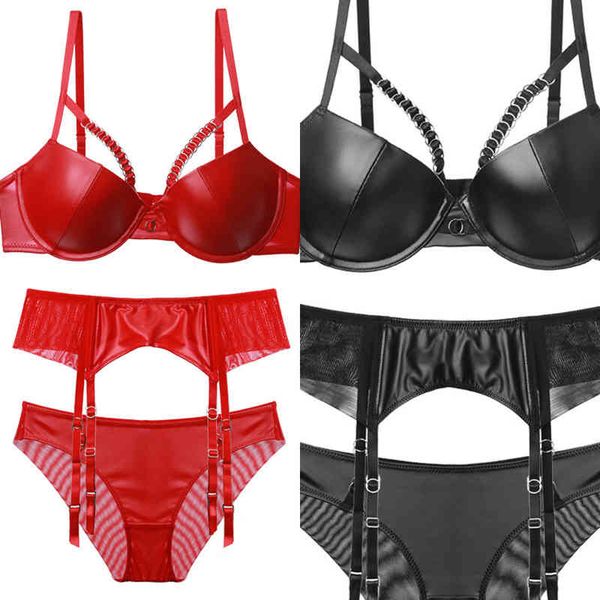 nxy set temptation lingerie glossy women' underwear imitation leather pu gather bra panties plus size 1222, Red;black
nxy set temptation lingerie glossy women' underwear imitation leather pu gather bra panties plus size 1222, Red;black