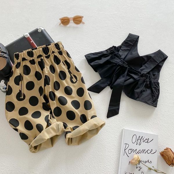 clothing sets kids clothes summer baby girls ruffle fashion vest skirts + polka dot pants with two piece toddler loose casual suit, White
clothing sets kids clothes summer baby girls ruffle fashion vest skirts + polka dot pants with two piece toddler loose casual suit, White