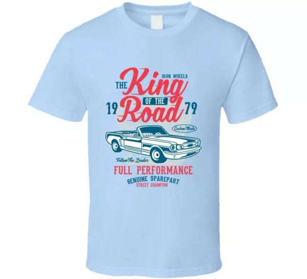 king of the road 1979 classic car full performance racing fight men's t-shirt, White;black
king of the road 1979 classic car full performance racing fight men's t-shirt, White;black