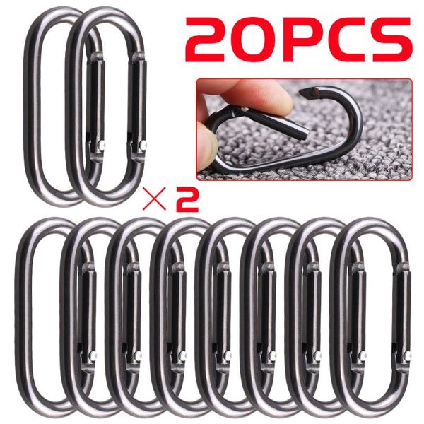 cords, slings and webbing 5/10/20pcs carabiner hook practical black d shaped aluminum alloy keychain climbing equipment karabiner mosqueton
cords, slings and webbing 5/10/20pcs carabiner hook practical black d shaped aluminum alloy keychain climbing equipment karabiner mosqueton