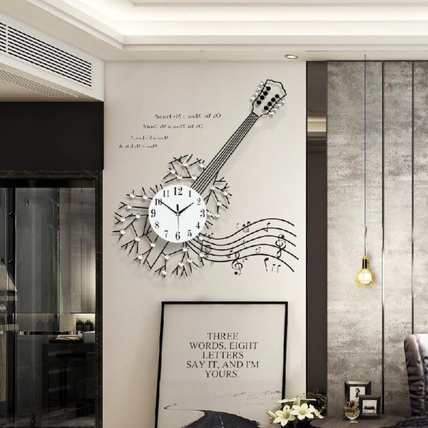 wall clocks clock creative guitar iron art living room fashion ornaments home decoration
wall clocks clock creative guitar iron art living room fashion ornaments home decoration