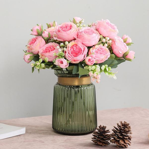 decorative flowers & wreaths 30cm rose pink silk peony artificial bouquet 5 big head and 4 bud fake for home wedding decoration indoor
decorative flowers & wreaths 30cm rose pink silk peony artificial bouquet 5 big head and 4 bud fake for home wedding decoration indoor