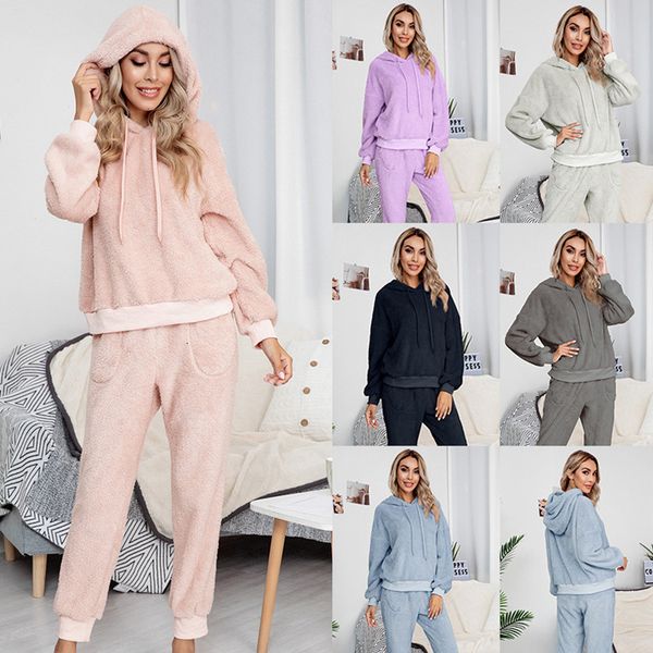 women's tracksuits veet plush tracksuit women two piece set autumn winter ffy clothes hooded pullover sweatshirt pants suit lounge, Gray
women's tracksuits veet plush tracksuit women two piece set autumn winter ffy clothes hooded pullover sweatshirt pants suit lounge, Gray
