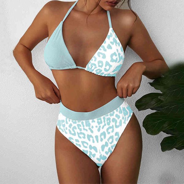 leopard print bikinis mujer halter high waist bikini swimwear female 2 piece set ribbed bathing suit brazilian biquini 210520, White;black
leopard print bikinis mujer halter high waist bikini swimwear female 2 piece set ribbed bathing suit brazilian biquini 210520, White;black