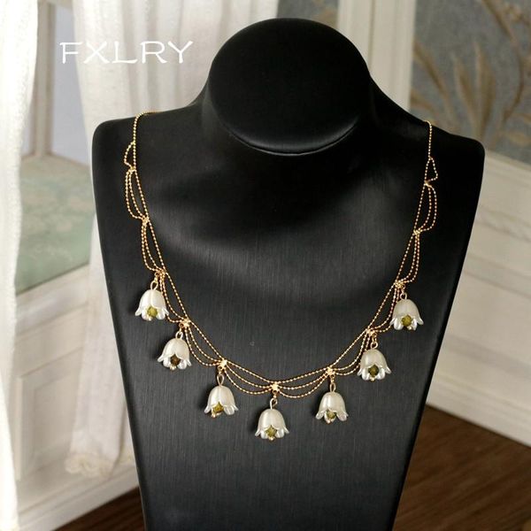 chains fxlry original handmade lily of the valley flower clavicle chain necklace for women jewelry, Silver
chains fxlry original handmade lily of the valley flower clavicle chain necklace for women jewelry, Silver