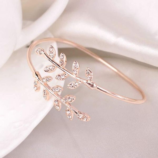 hand catenary korean tree leaf inlaid diamond electroplating opening adjustable oval ring bracelet jewelry, Golden;silver
hand catenary korean tree leaf inlaid diamond electroplating opening adjustable oval ring bracelet jewelry, Golden;silver