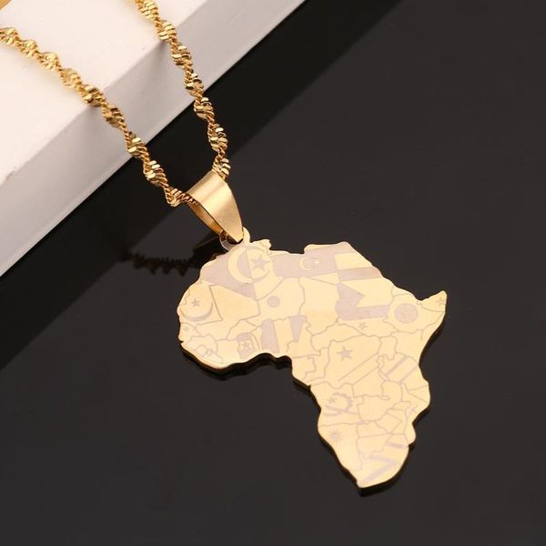 pendant necklaces stainless steel african map necklace ethnic symbol pattern chain jewelry, Silver
pendant necklaces stainless steel african map necklace ethnic symbol pattern chain jewelry, Silver