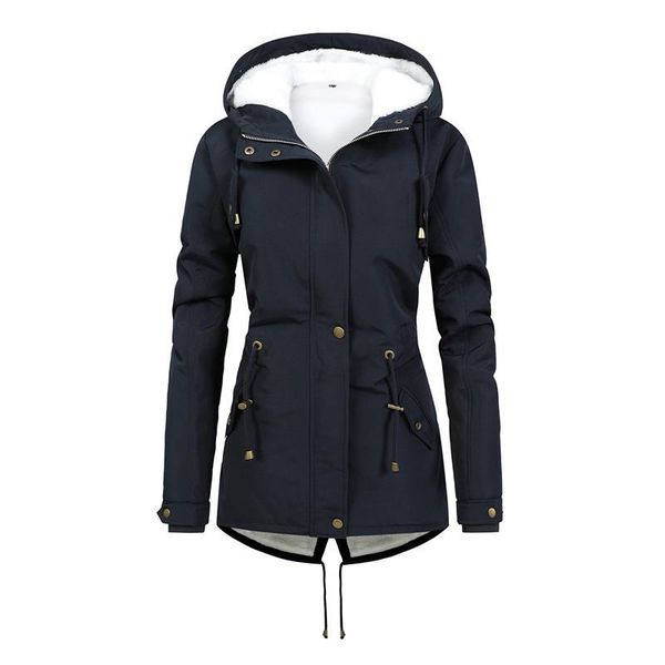 women's jackets 2021 winter fashion hooded temperament plus velvet warm zipper ladies mid-length loose large size jacket, Black;brown
women's jackets 2021 winter fashion hooded temperament plus velvet warm zipper ladies mid-length loose large size jacket, Black;brown