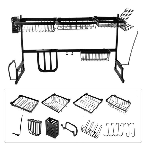 stainless steel kitchen shelf adjustable from 33.8" to 41.7" over the sink dish drying rack holder draining storage & organization
stainless steel kitchen shelf adjustable from 33.8" to 41.7" over the sink dish drying rack holder draining storage & organization