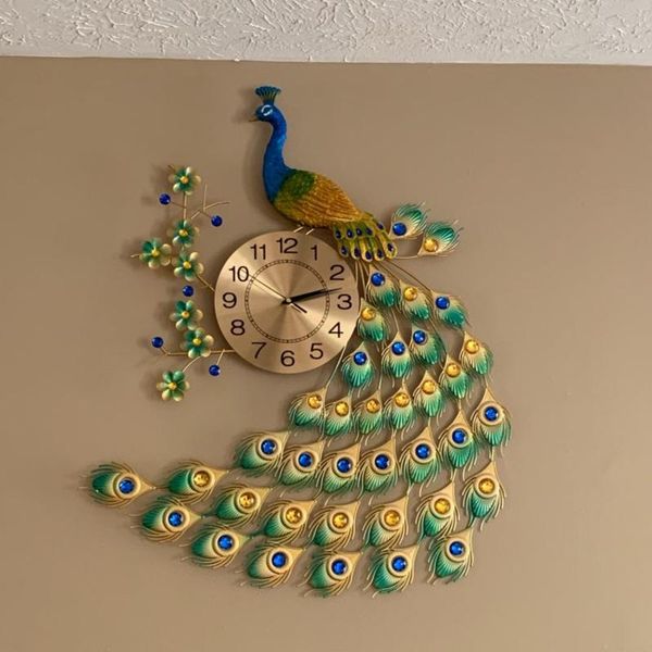 wall clocks peacock quartz big clock european modern simple personality creative for living room decor bedroom silent watch
wall clocks peacock quartz big clock european modern simple personality creative for living room decor bedroom silent watch
