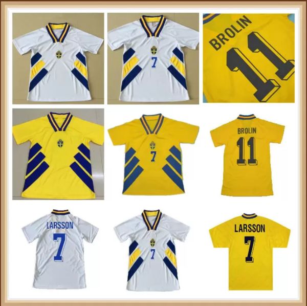 retro soccer jersey dahlin brolin larsson andersson home away shirt 1994 sweden classic football uniforms, Black;yellow
retro soccer jersey dahlin brolin larsson andersson home away shirt 1994 sweden classic football uniforms, Black;yellow